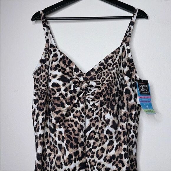 SWIM SOLUTIONS Plus Size Knotted Flyaway Fauxkini One-Piece Swimsuit Size 20W - Picture 8 of 12